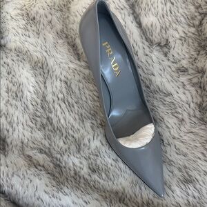 Prada Women's Gray Pumps 3 inch heel